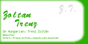 zoltan trenz business card